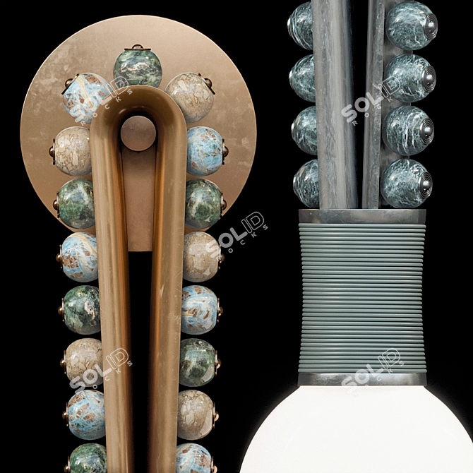 Talisman Loop Sconce: Modern Elegance 3D model image 2