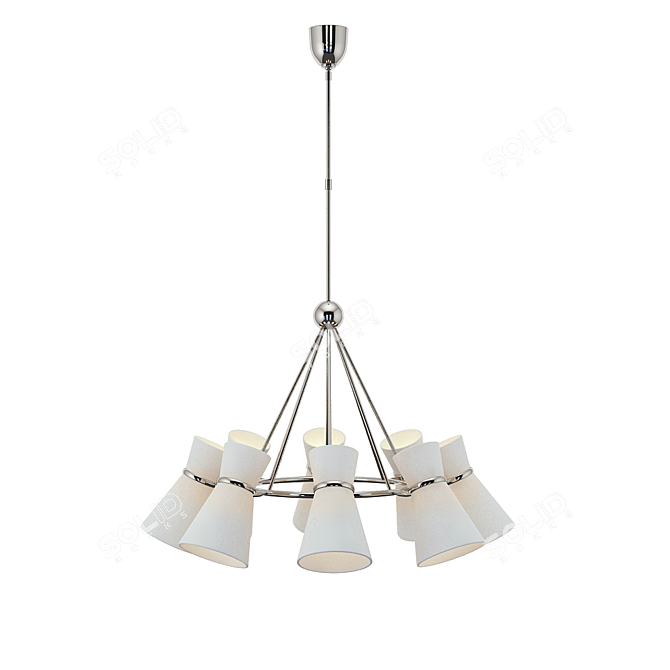 Mid-Century ARN5036 Chandelier (Chrome) 3D model image 1