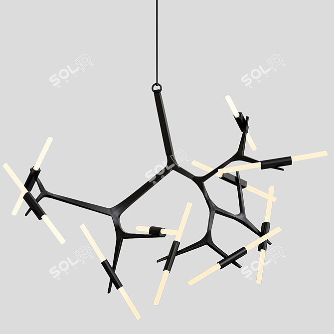 Agnes 10-Light Aluminum Chandelier 3D model image 1