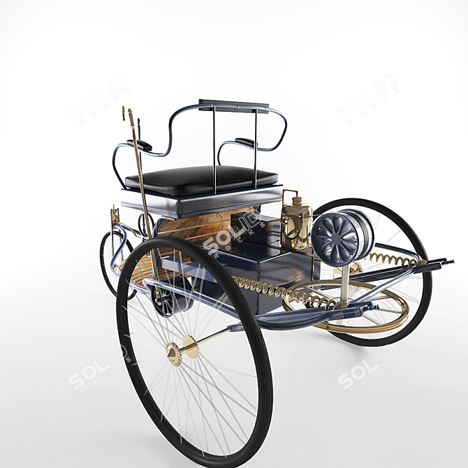 Revolutionary Steam-Powered Vehicle 3D model image 2