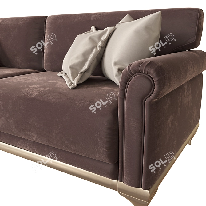 Flanders 3-Seat Sofa: Stylish Comfort for Your Living Room 3D model image 2