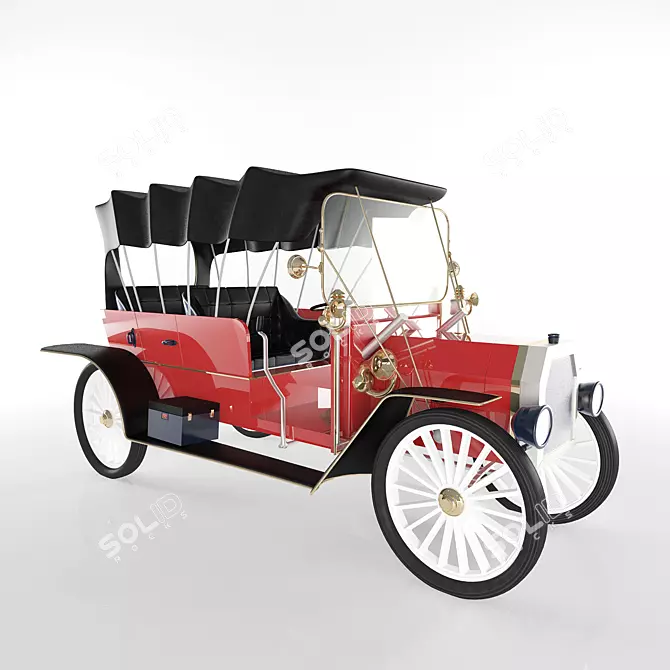 Vintage Classic Car 3D model image 1