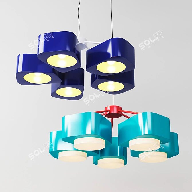 Mambo Carousel Pendant Chandelier 3D model image 1