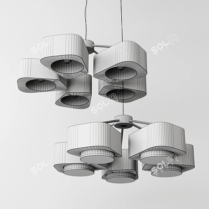 Mambo Carousel Pendant Chandelier 3D model image 2