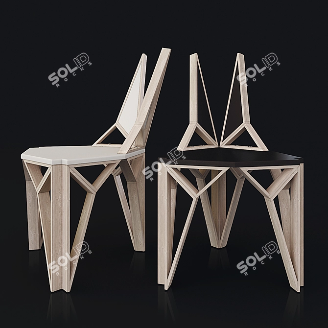Sleek Alterego Chair: Designer's Vision 3D model image 1
