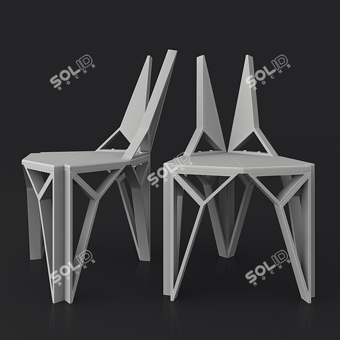 Sleek Alterego Chair: Designer's Vision 3D model image 3