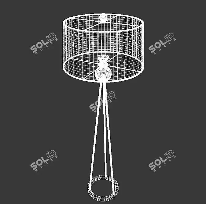 Elegant Metal Floor Lamp 3D model image 2