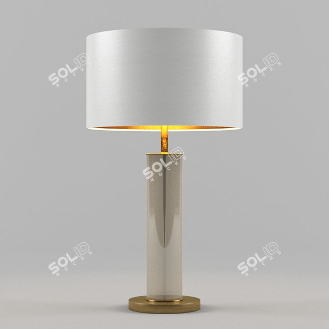 Elegant Brass Table Lamp 3D model image 1