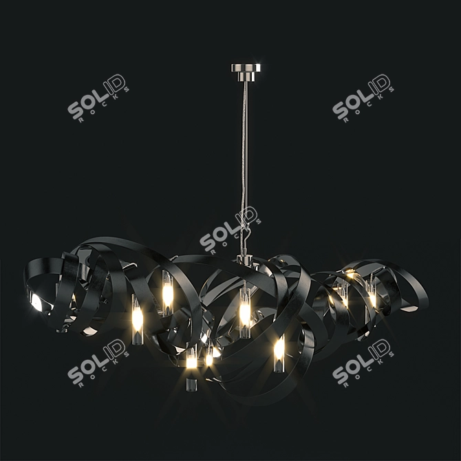 Sleek Oval Pendant Lighting | Jacco Maris Montone 3D model image 2