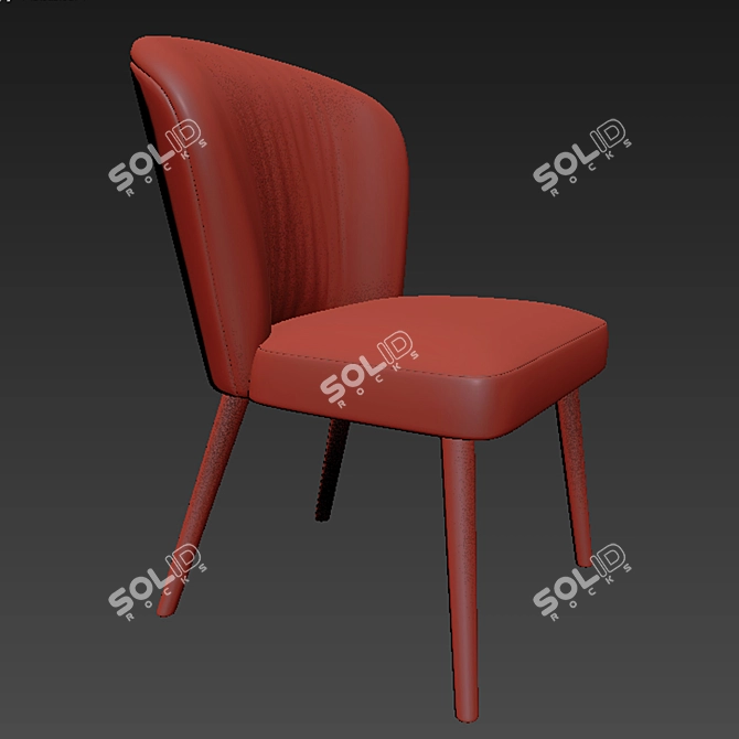 Elegant Minotti Aston Parquet Lounge Chair 3D model image 2