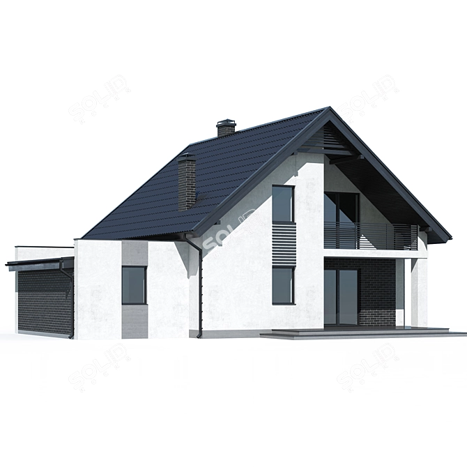 Modern Private House Design 3D model image 3