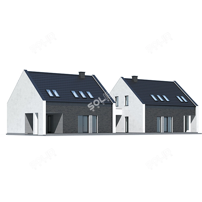 Modern Private House Design V265 3D model image 2