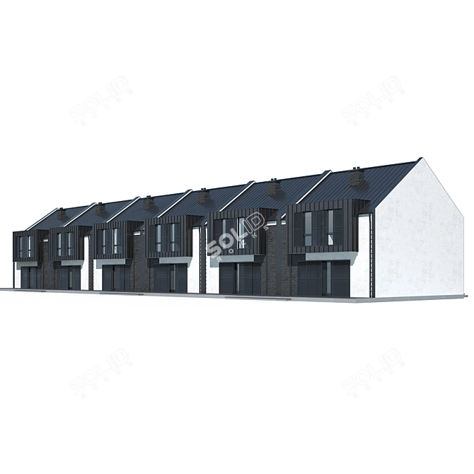 Modern Private House Design 3D model image 3