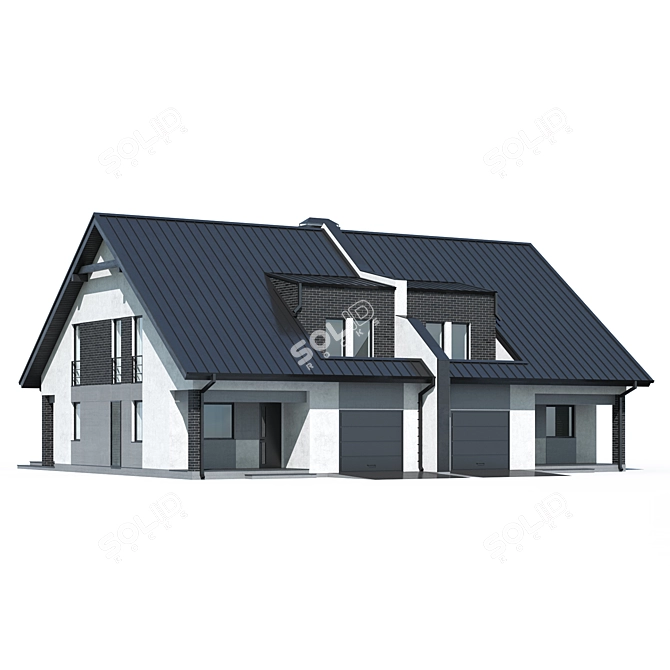 Modern Private House | 3D Model 3D model image 2
