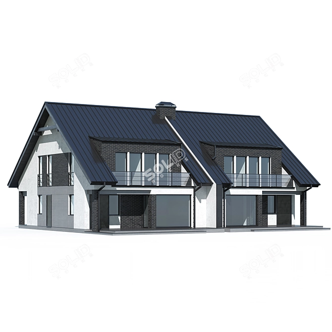 Modern Private House | 3D Model 3D model image 3