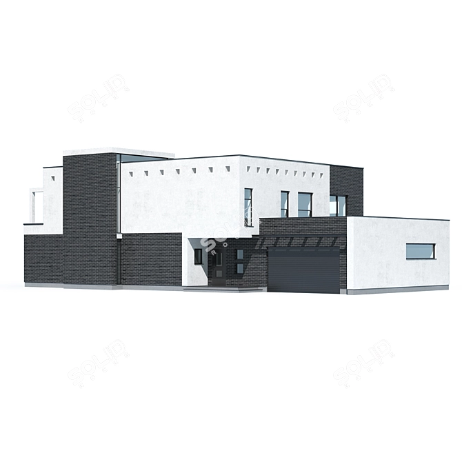 Modern Private House Design 3D model image 1