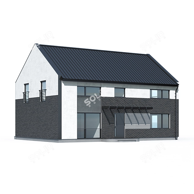 Modern ABS House Material Set 3D model image 2