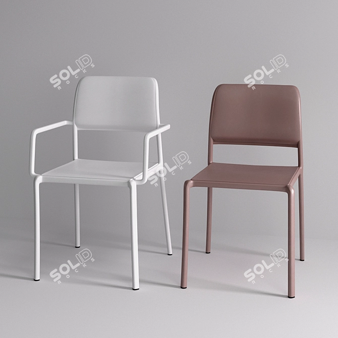 Nardi Outdoor DEI-Riva Bistrot: Stylish and Compact Seating Options 3D model image 1