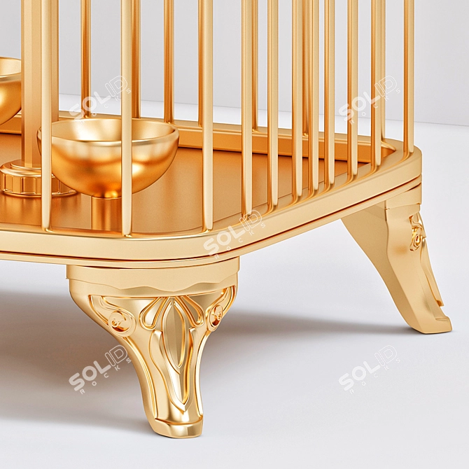 Caged Elegance: Table Lamp 3D model image 2