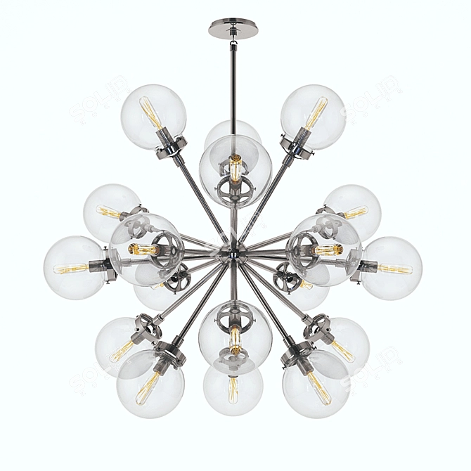 Ian K. Fowler Modern Bistro Chandelier 3D model image 1