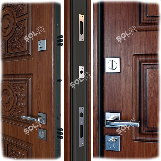 Mastino Trento Metal Entrance Door 3D model image 2