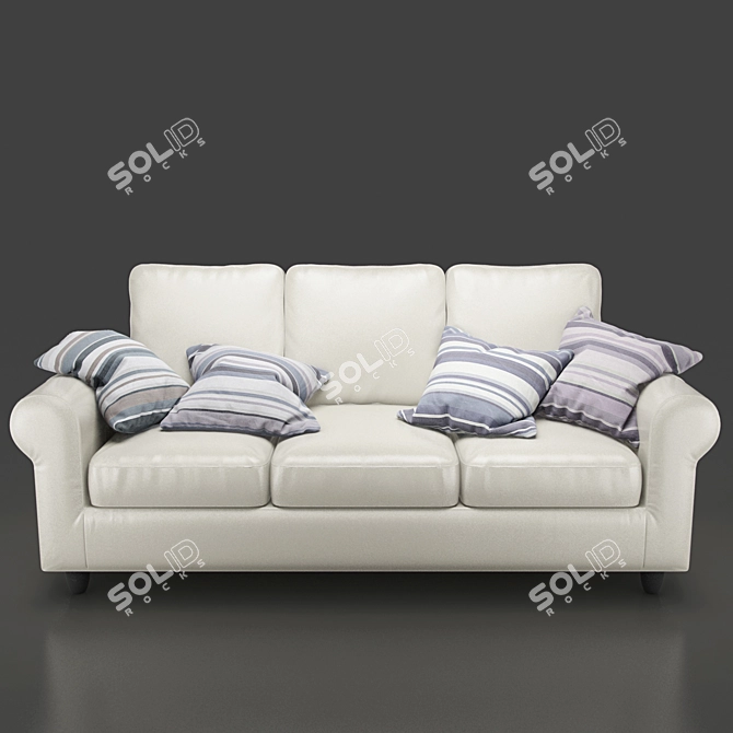 Beige Sofa Bed - FIXHULT, IKEA 3D model image 2