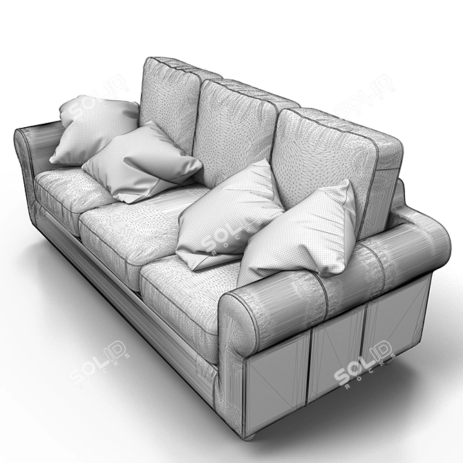 Beige Sofa Bed - FIXHULT, IKEA 3D model image 3