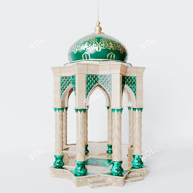 Ethnic Rotunda: Adjustable 400x700cm 3D model image 1