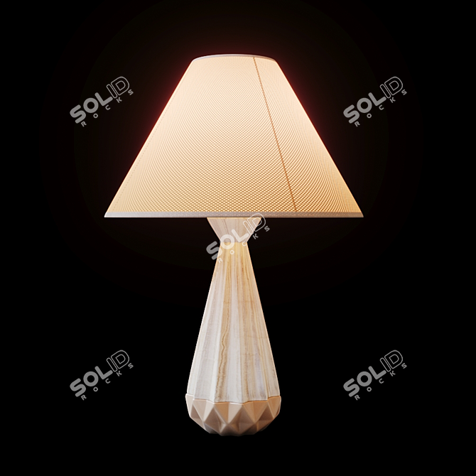 Beige Globo Jeremy Table Lamp 3D model image 1