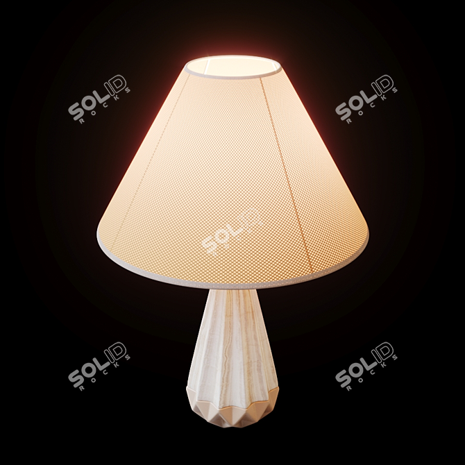 Beige Globo Jeremy Table Lamp 3D model image 2