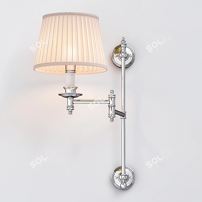 Indigo Wall Lamp: Elegant Illumination 3D model image 1