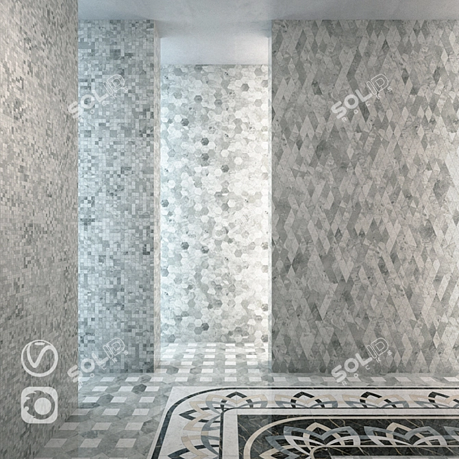 Italon Charme Silver Floor Tiles 3D model image 1