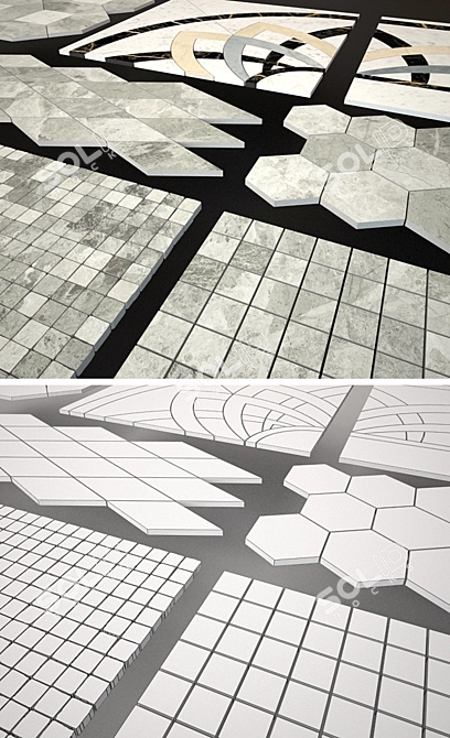 Italon Charme Silver Floor Tiles 3D model image 3