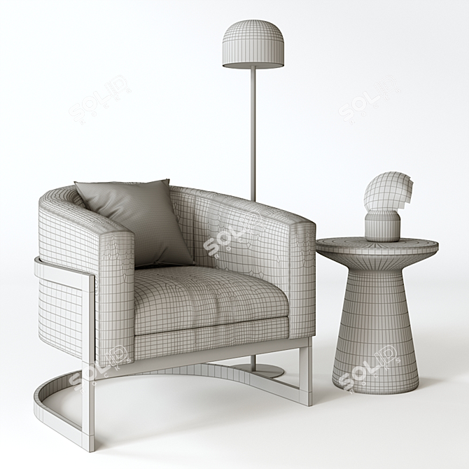 Elegant Bernhardt Madison Chair 3D model image 3