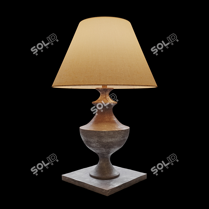 Lucide Robin 71536: Stylish Table Lamp with Brown and Gray Finish 3D model image 1