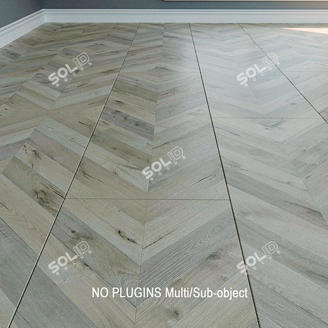 Natural Wood Laminate Flooring 3D model image 1