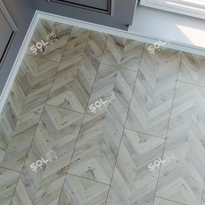 Natural Wood Laminate Flooring 3D model image 3