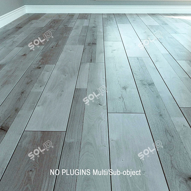 Natural Wood Laminate Flooring 3D model image 1