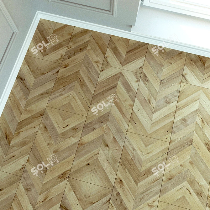 Natural Wood Laminate Flooring 3D model image 1