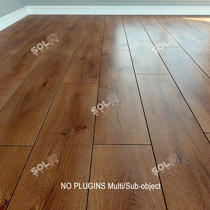 Organic Oak Laminate Flooring 3D model image 1