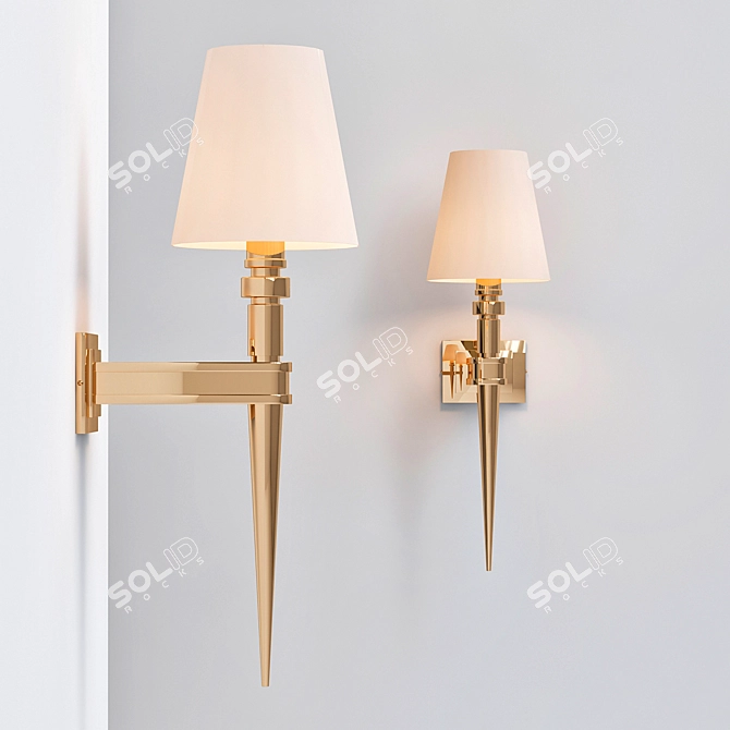 Elegant Waterloo Wall Lamp 3D model image 1
