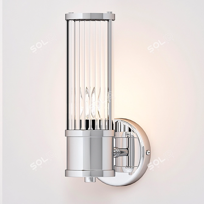 Elegant Claridges Single Wall Lamp 3D model image 1