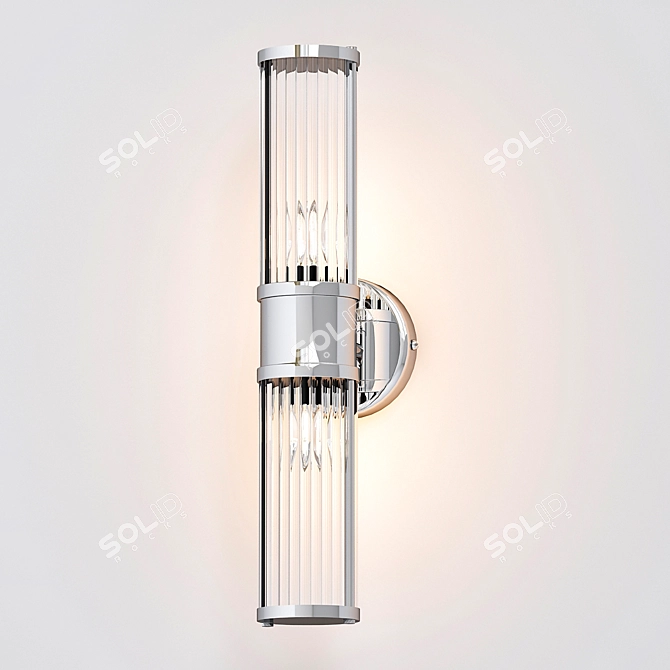 Claridges Double: Elegant Wall Lamp 3D model image 1