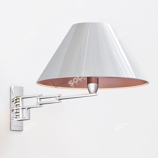 Elegant Lutetia Wall Lamp 3D model image 1