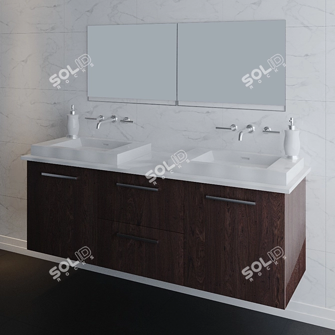 Bath Furniture Spray Panel 3D model image 1