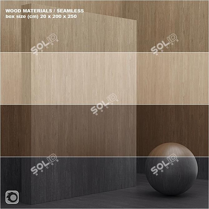 Seamless Wood Veneer Set - 21 3D model image 1