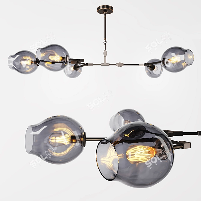 Elegant Gravity Pendant Light 3D model image 1