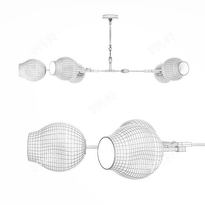 Elegant Gravity Pendant Light 3D model image 3