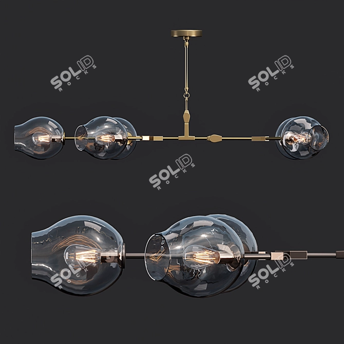 Elegant Gravity Pendant Light 3D model image 4