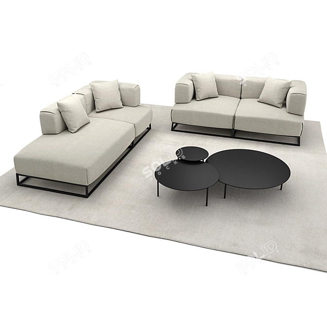 Modi NOR Collection: Modular Sofa 3D model image 1